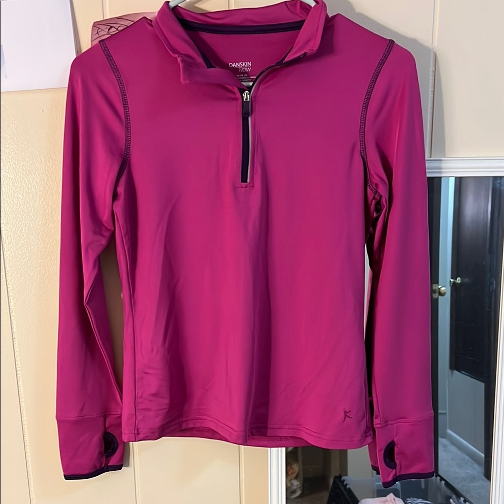 Danskin Women's Pink Quarter-Zip Sweatshirt (Athletic)